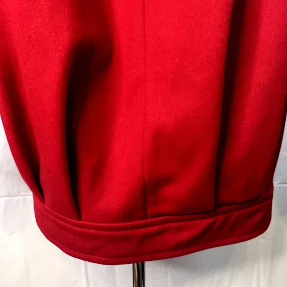 International Scene‎ Vintage Red Wool Double Breasted Coat Size 7/8 - Picture 9 of 14